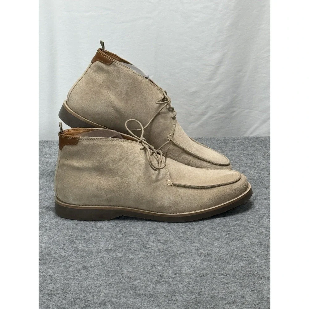 Men's Suede Leather Chakka Shoes Size 10 By Flag Ltd Nappa Glove‎ Tan NWOB